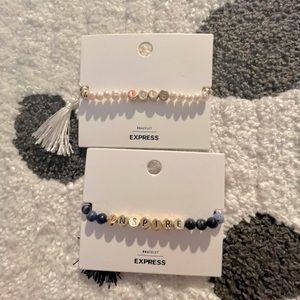 Two bracelets love and inspire